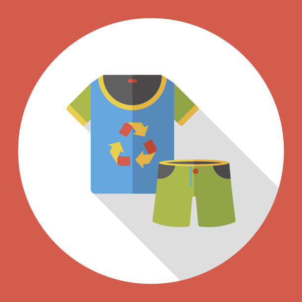 环保理念平面图标;回收裤子和cl图片下载