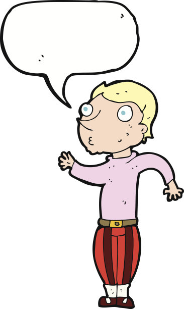 穿着花哨衣服说话冒泡的卡通人图片下载