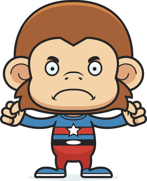 愤怒的卡通超级英雄猴子图片下载