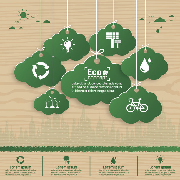 生态学的概念。保存世界矢量图图片下载
