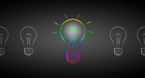 创意灯泡图标说明图片下载