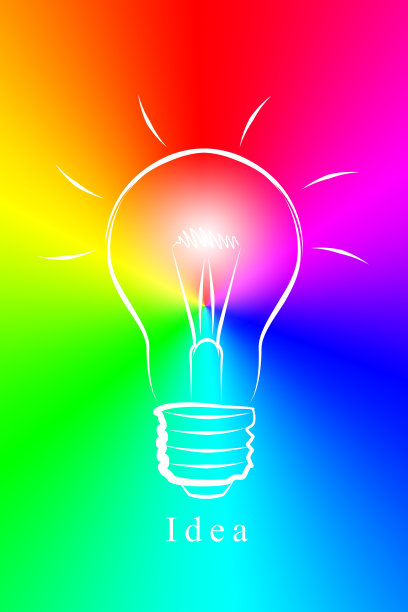 创意灯泡图标说明图片下载