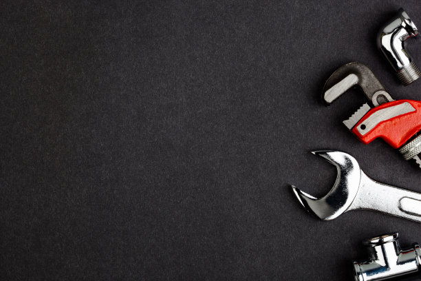 扳手，角度和t型接头。图片下载