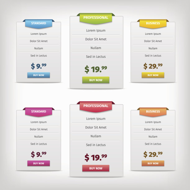 丰富多彩的定价方案构思图片下载