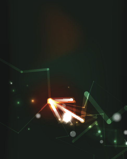 黑暗空间中发光的箭图片下载