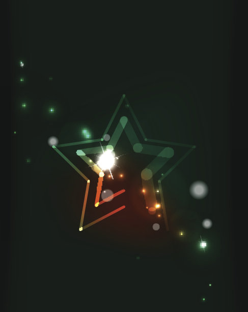 黑暗空间中发光的恒星图片下载