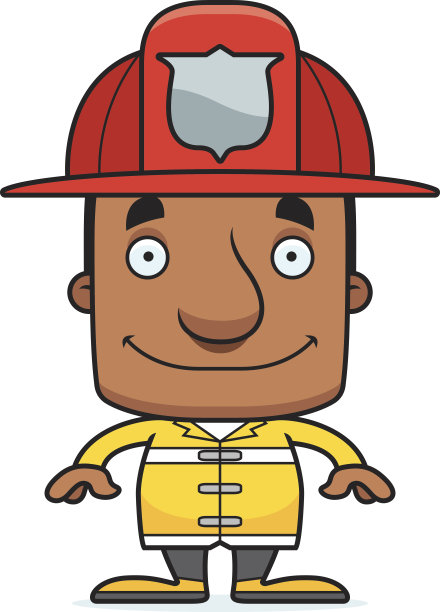 卡通微笑消防员图片下载