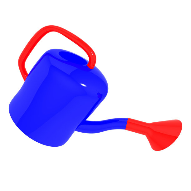 塑料蓝色喷壶孤立在白色图片下载