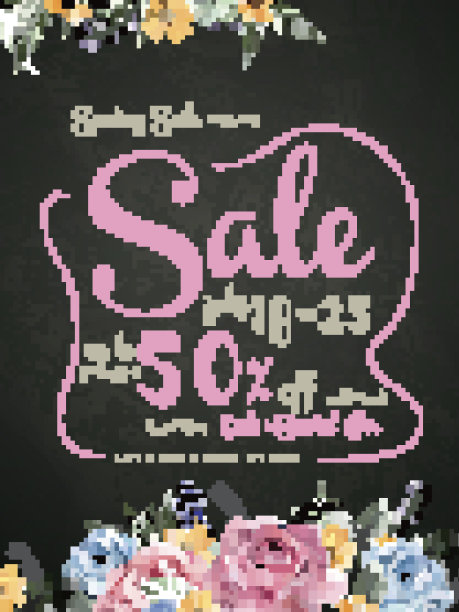 可爱的春季促销海报设计图片下载