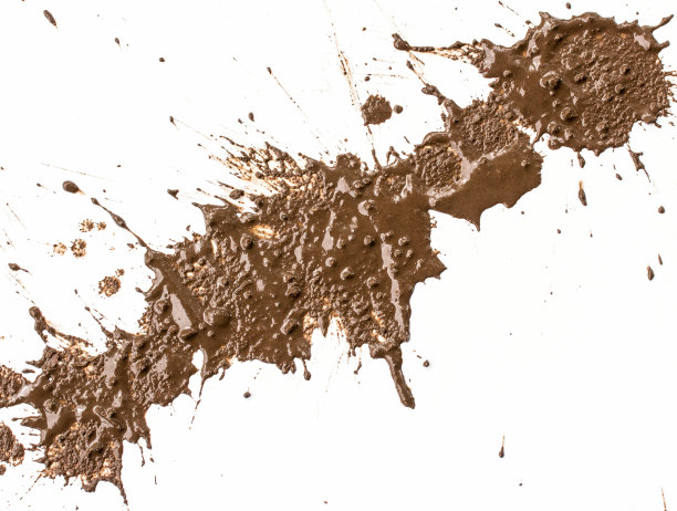 泥浆滴溅在白色的背景上图片下载