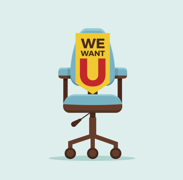 办公椅平面图标。图片下载