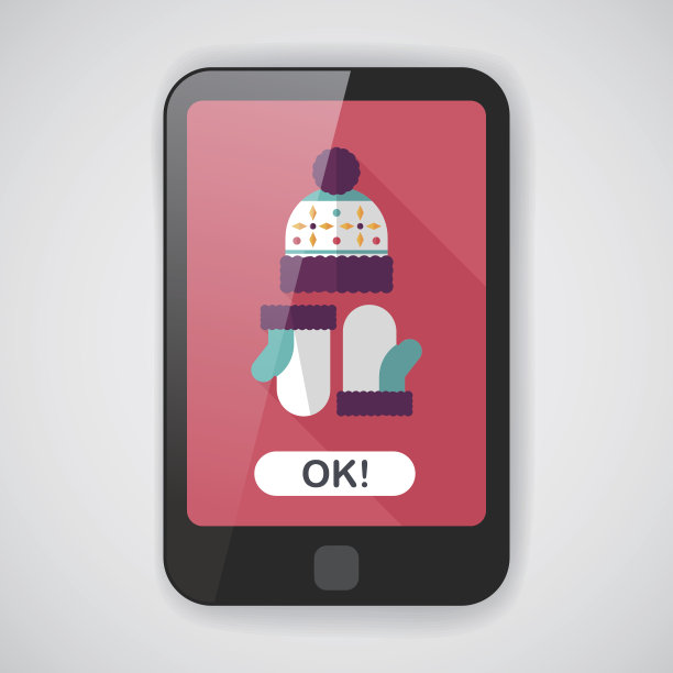 圣诞饰品平与长影子图标，eps10图片下载