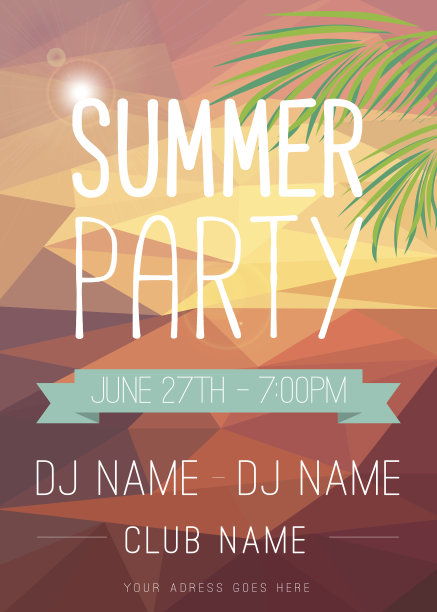 夏日派对传单图片下载