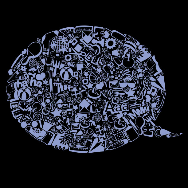 语音泡泡，矢量图图片下载