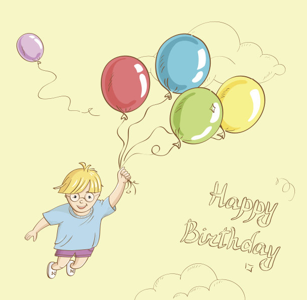 生日快乐插图图片下载