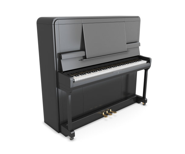 黑色的竖式钢琴图片下载