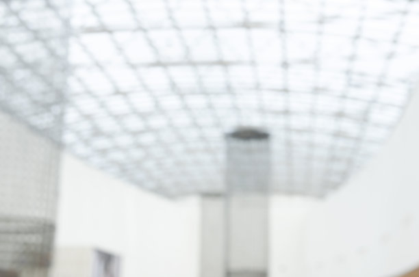 散焦的公司大堂天花板背景-库存图像图片下载