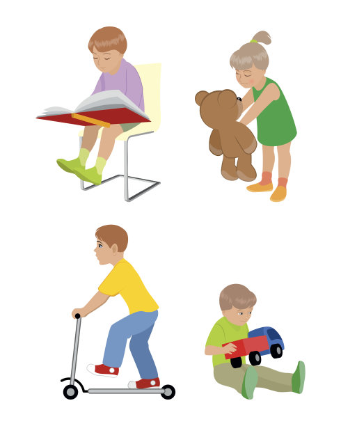 四个孩子玩图片下载