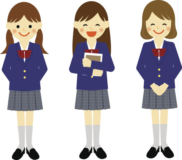 穿制服的女学生图片下载