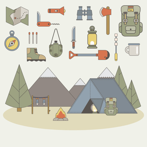 冒险的图标在风格上的平坦图片下载