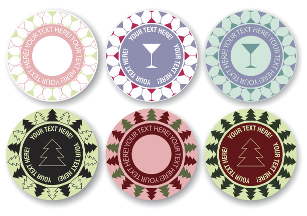 一组矢量贴纸。图片下载