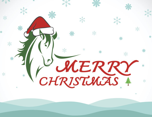 矢量圣诞贺卡马快乐图片下载