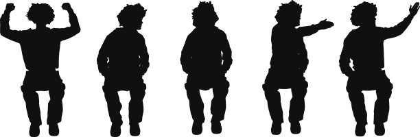 一个人的矢量剪影。图片下载