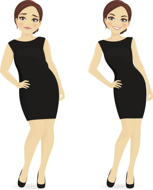 节食前后的女人图片下载