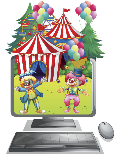 马戏团小丑的电脑屏幕图片下载