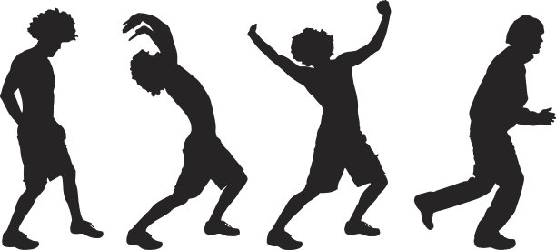 一个人的矢量剪影。图片下载