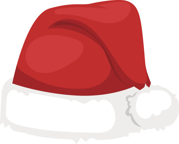 圣诞老人圣诞帽矢量插图。图片下载