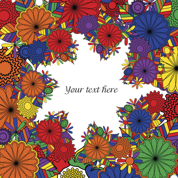 花的背景。矢量图图片下载