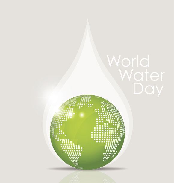 世界水日的概念是用水滴地球仪制造的图片下载