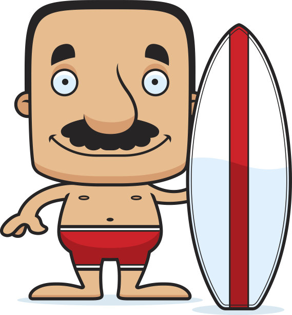 卡通微笑冲浪者图片下载