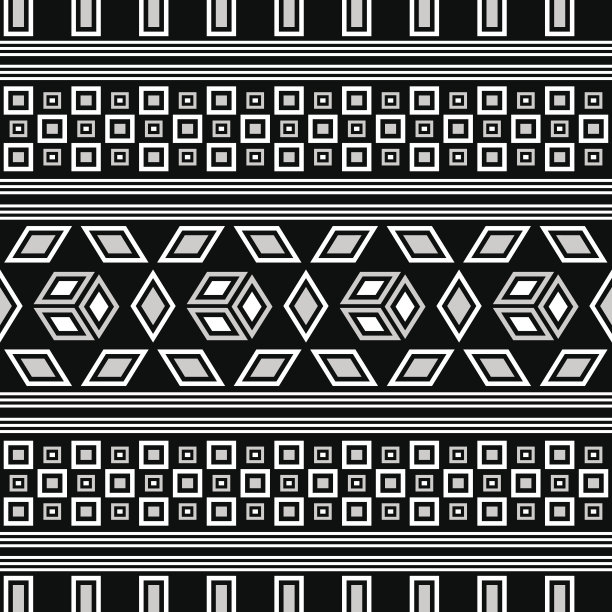 部落无缝模式。种族背景矢量图片下载