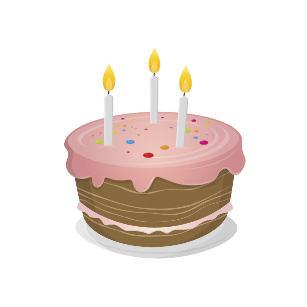 孤立卡通生日蛋糕图片下载