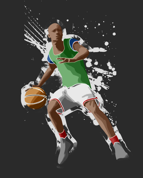 篮球运动员，3d渲染图片下载