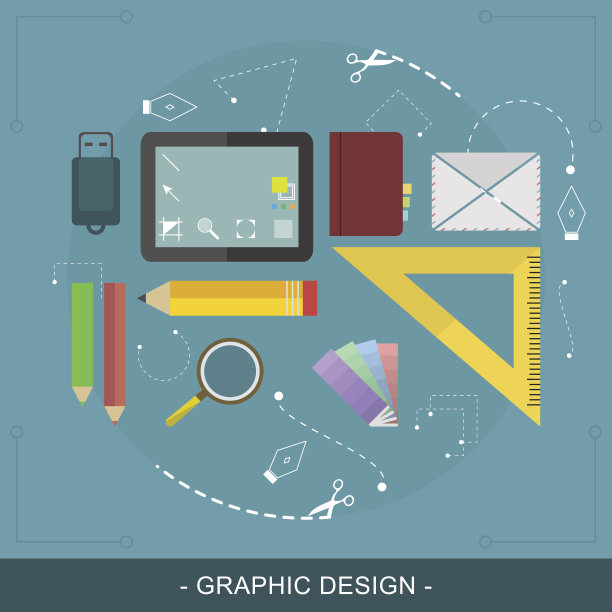 平面设计的概念。图片下载