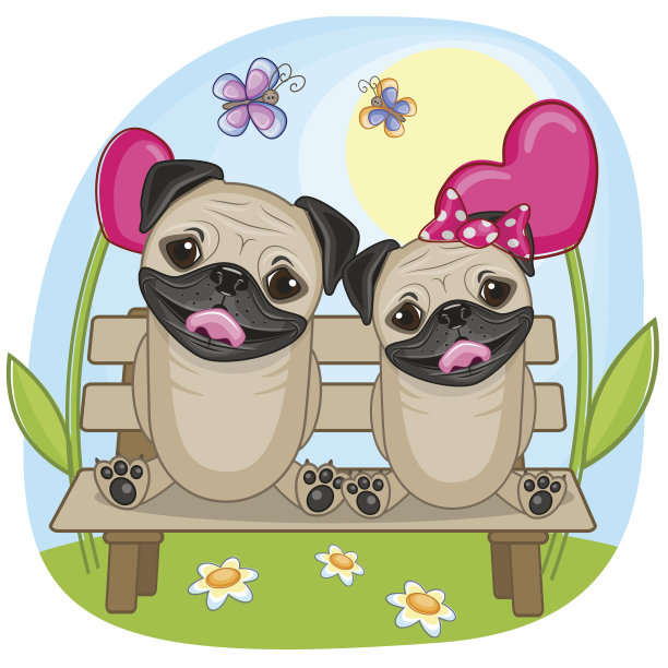 情人哈巴狗狗图片下载