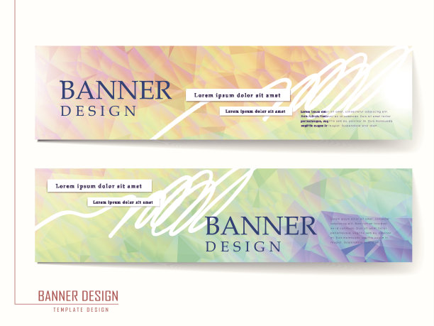 优雅的横幅宣传册模板设计图片下载