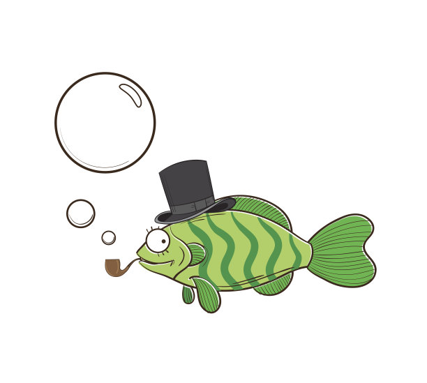 帽子里的鱼。图片下载