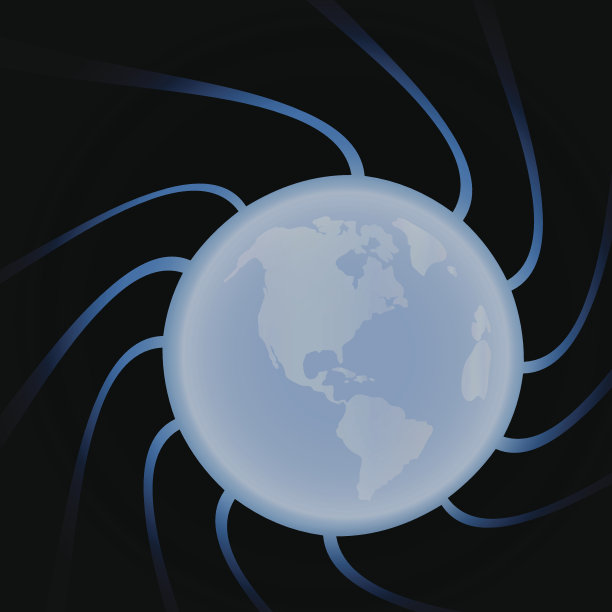 矢量图解的一个地球仪。素材图片