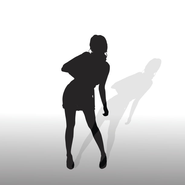 一个女人的矢量剪影。图片下载