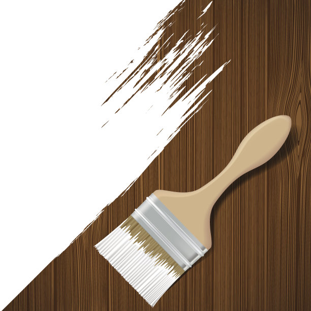 用白色油漆刷在木头表面上。图片下载