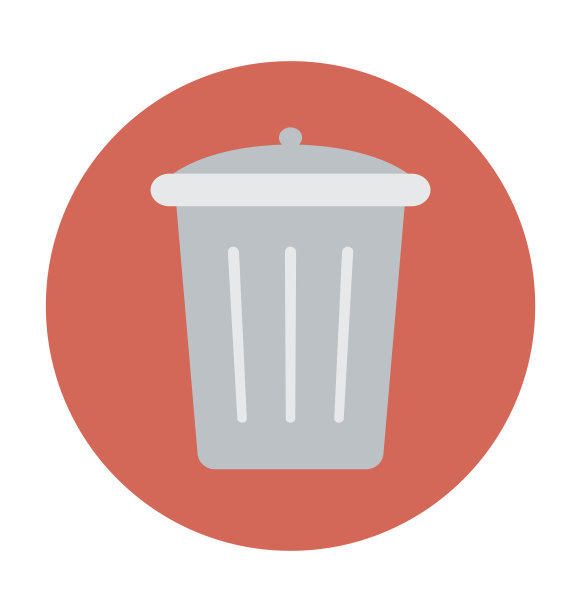 垃圾箱彩色矢量插图图片下载