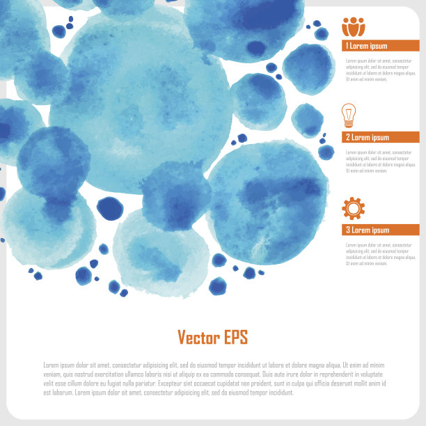 业务模板与水彩圆污点图片下载