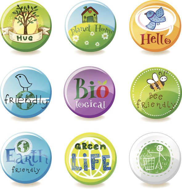 玻璃eco徽章图片下载