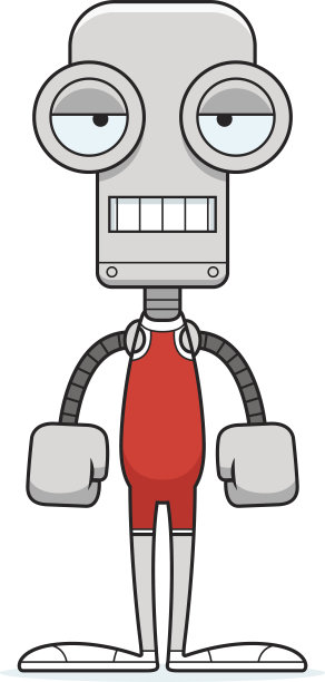 卡通无聊摔跤手机器人图片下载