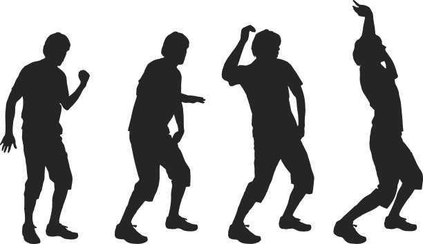 一个人的矢量剪影。图片下载