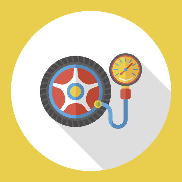 汽车轮胎瘪了图标图片下载